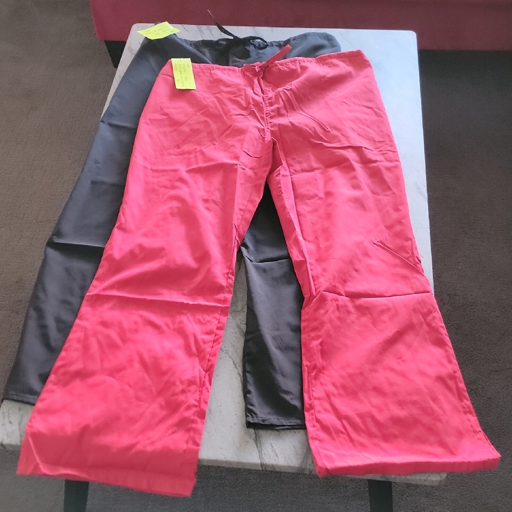 NATURAL UNIFORMS Pants Red Size L and Black Size XL NWT